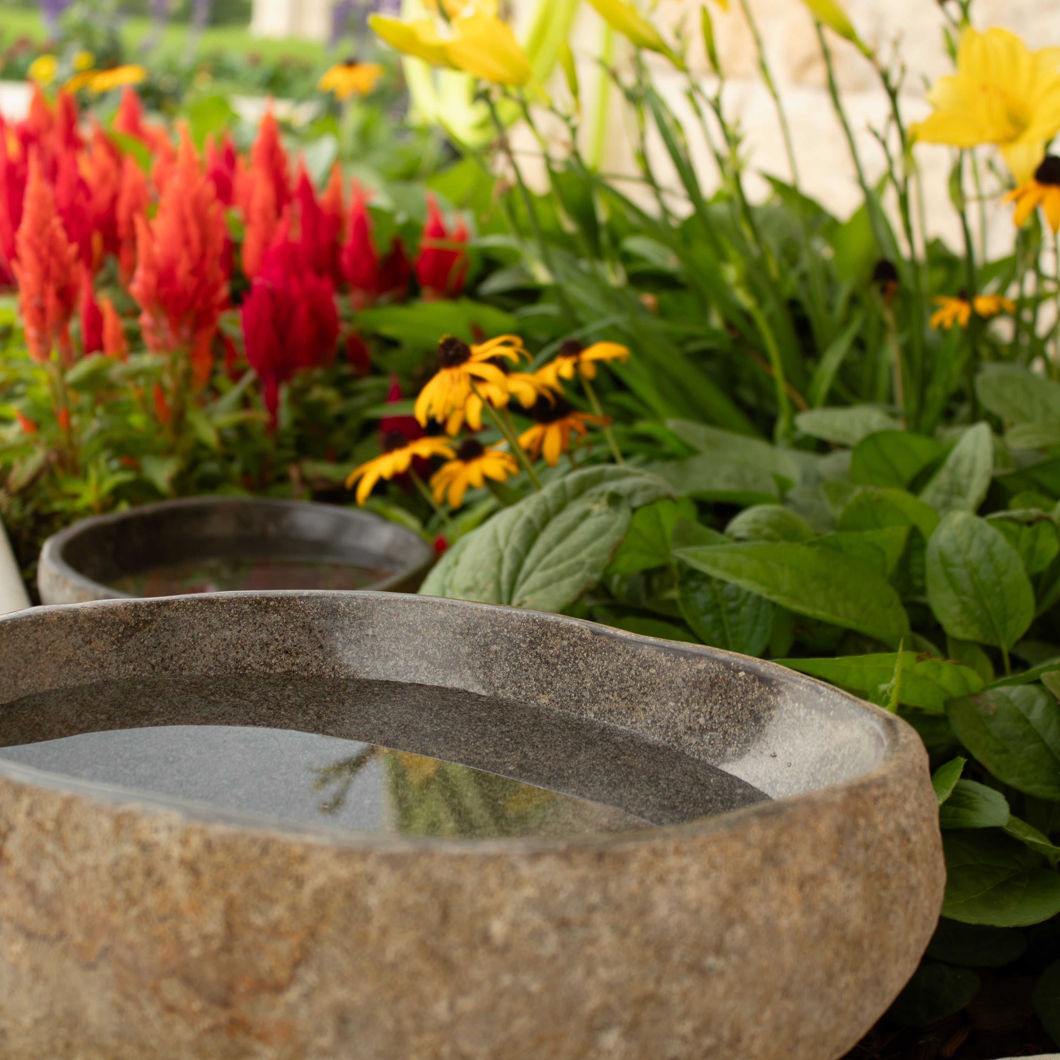 River Rock Bird Bath