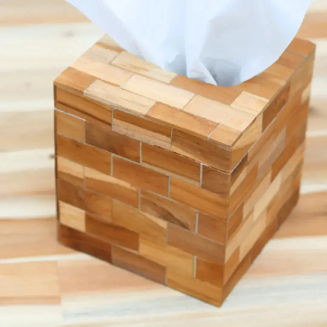Bamboo Tissue Box Cover - Solange & Frances