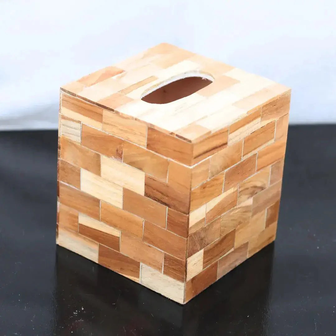 Bamboo Tissue Box Cover - Solange & Frances