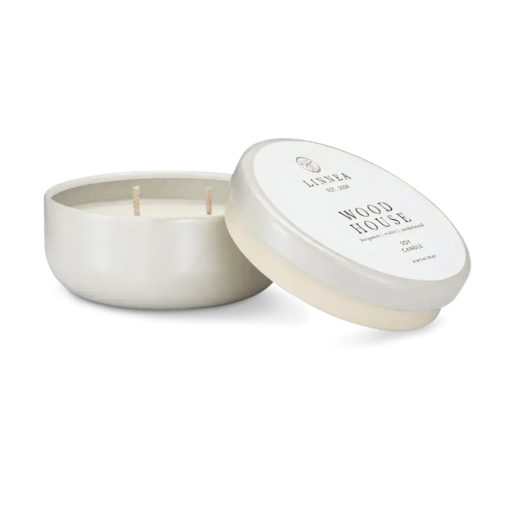 Linnea Candle, Petite Tin Wood House - Solange & Frances