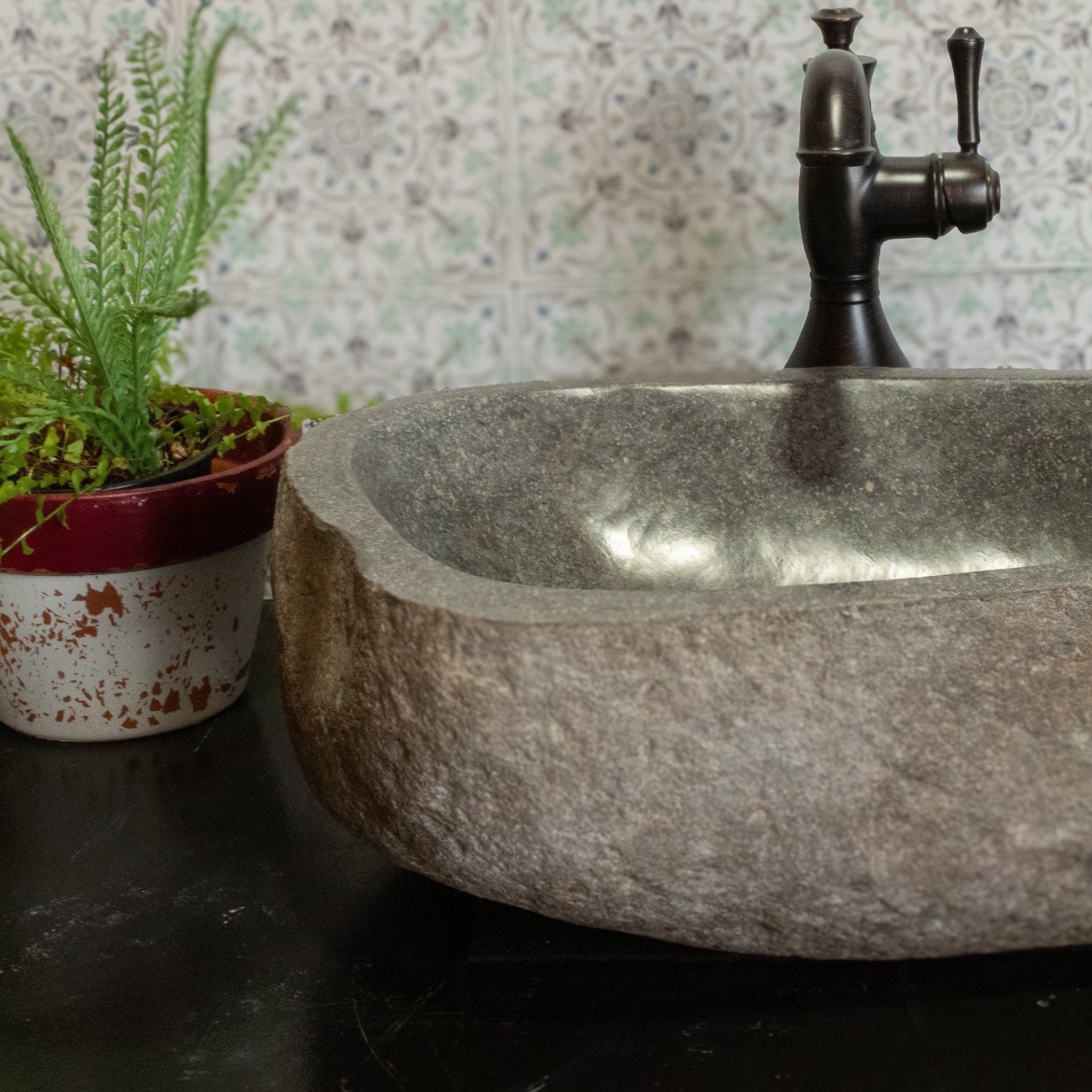 Medium River Rock Vessel Sink - Solange & Frances