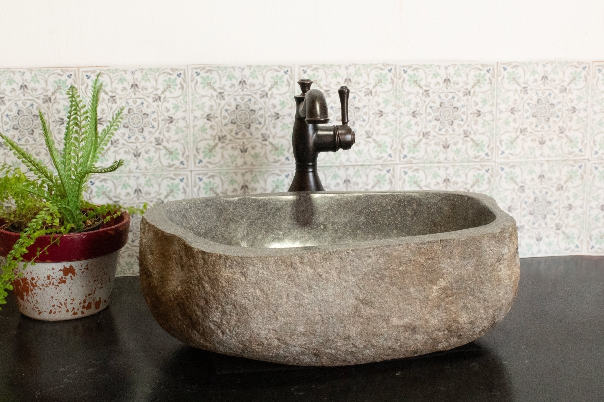 Medium River Rock Vessel Sink - Solange & Frances