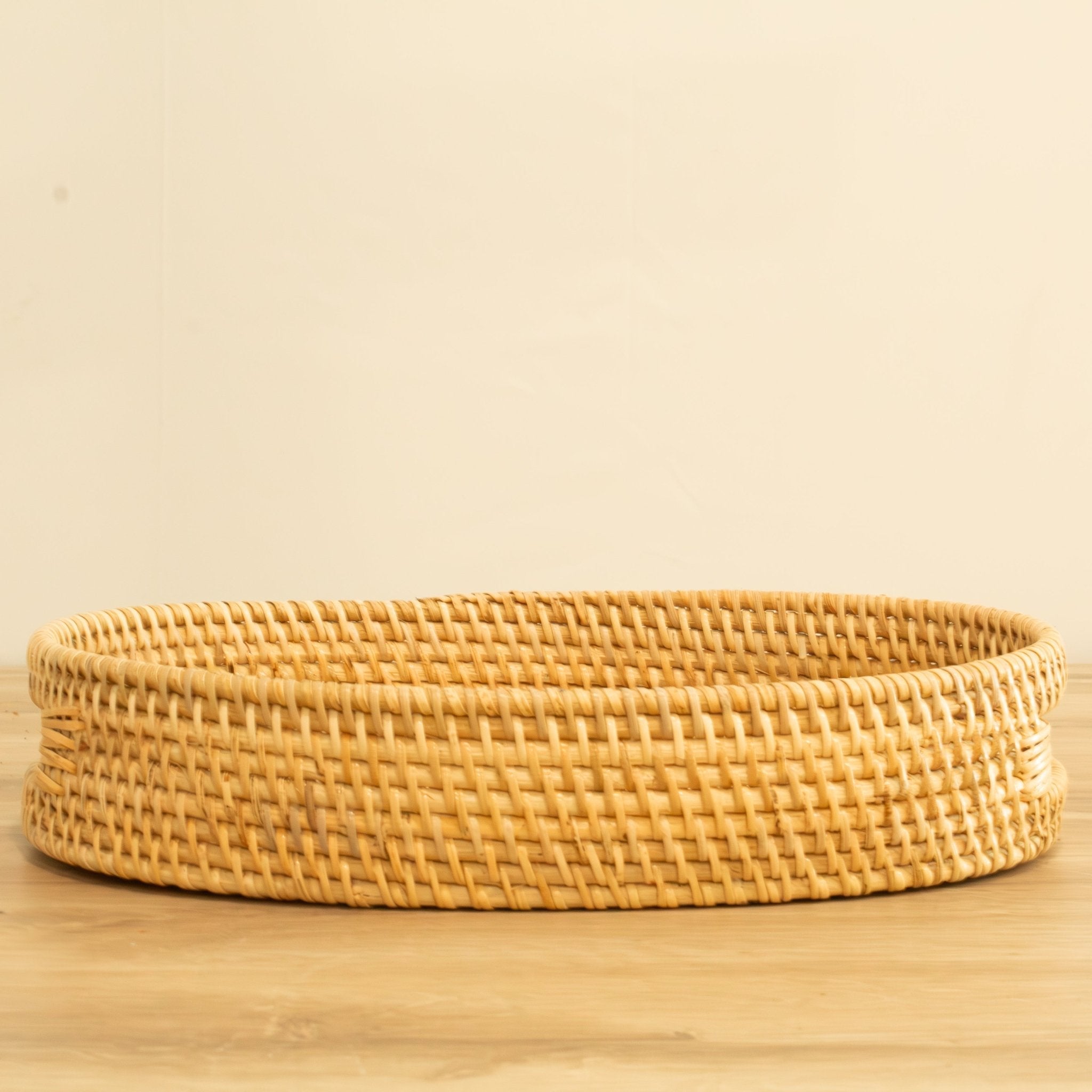 Rattan Oval Tray w/ Handles - Small - Solange & Frances