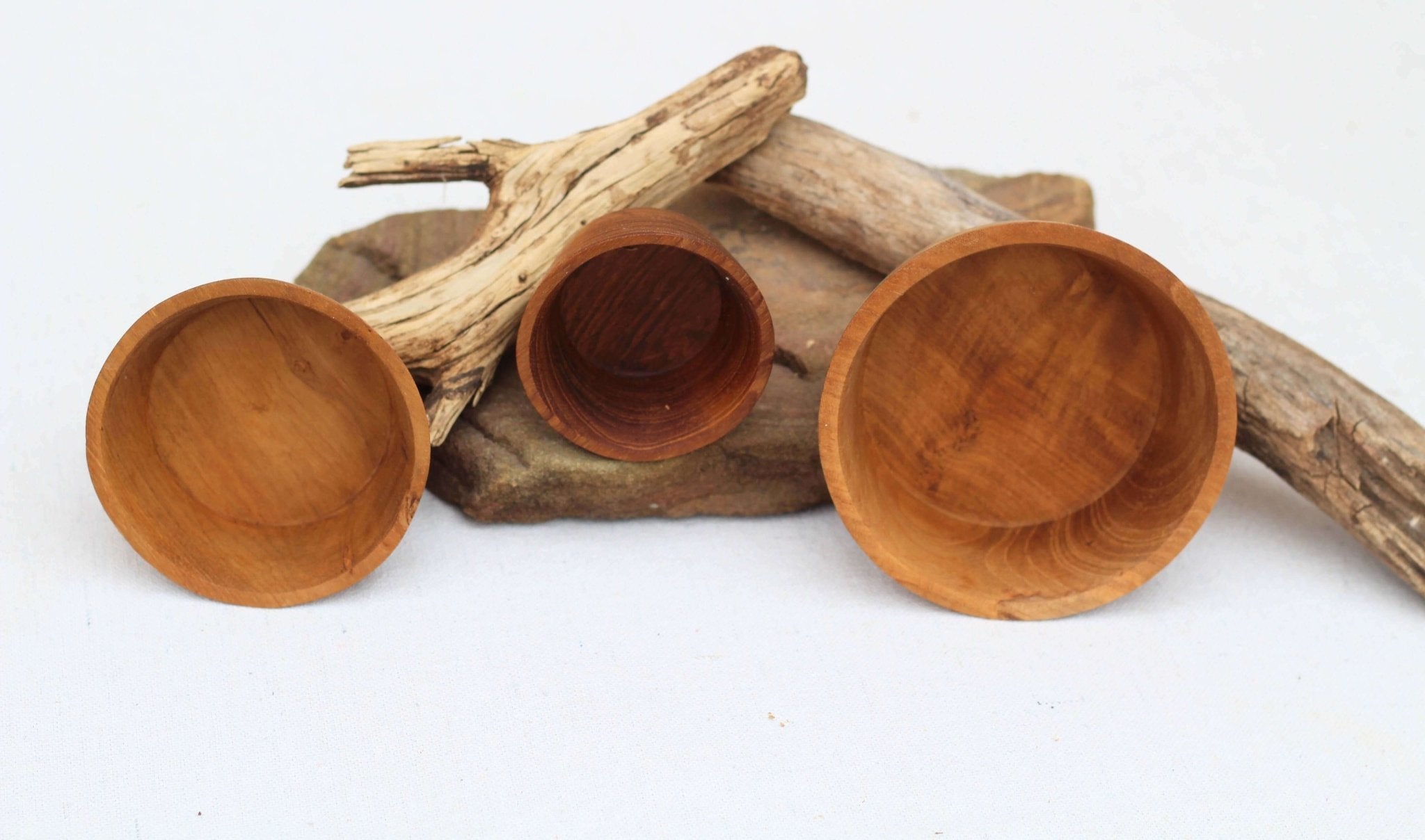 Teak Pinch Bowls Set of 3 - Solange & Frances