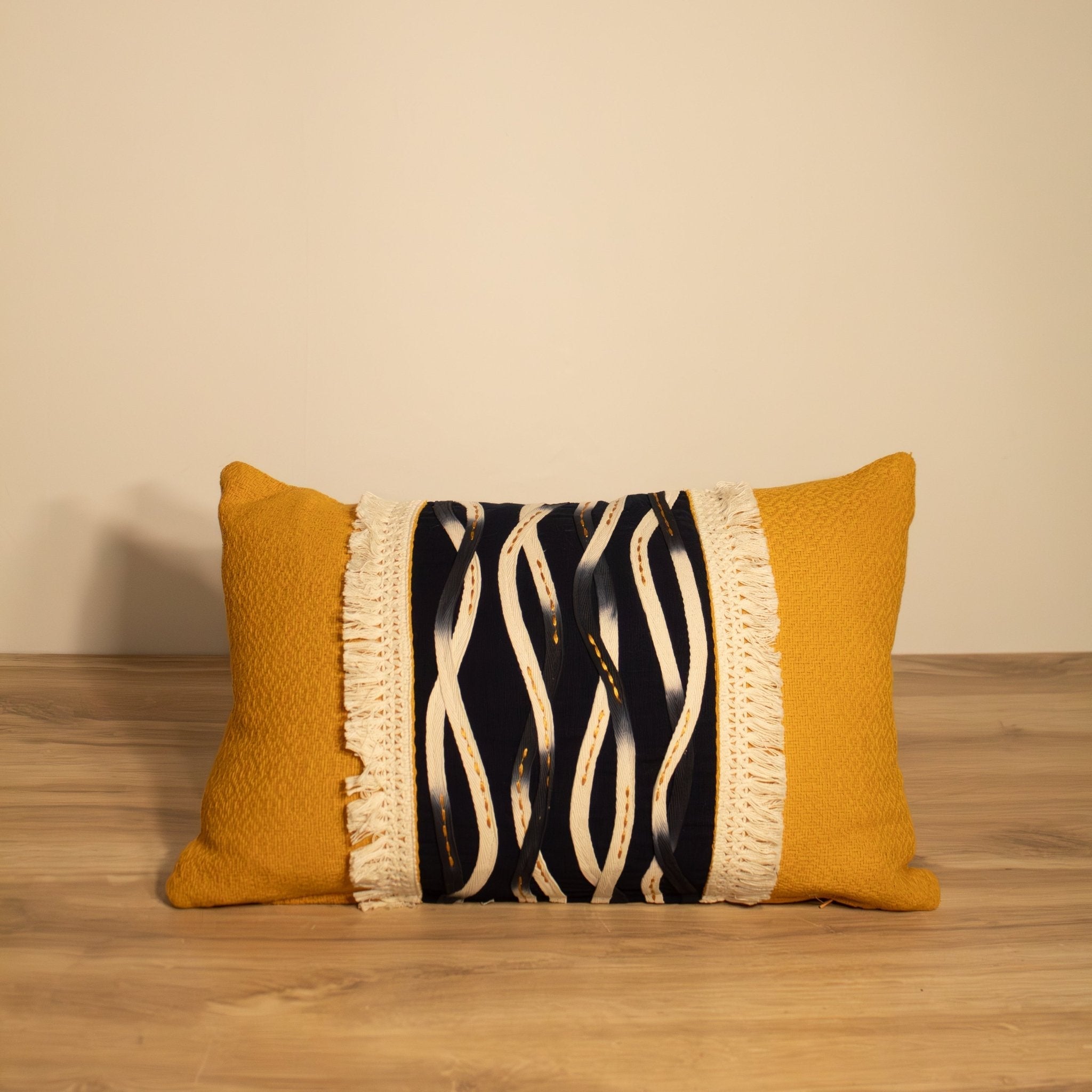 Wavy Stitched Throw Pillow - Solange & Frances