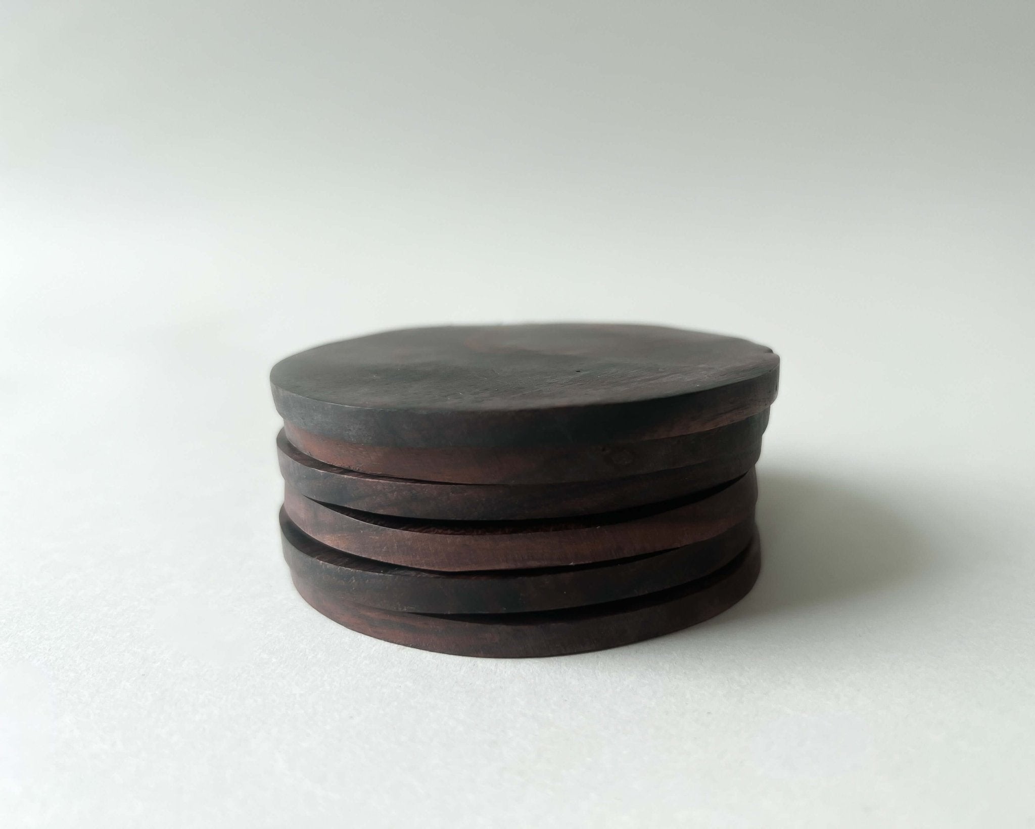 Wood Coasters - Round, Set of 6 - Solange & Frances