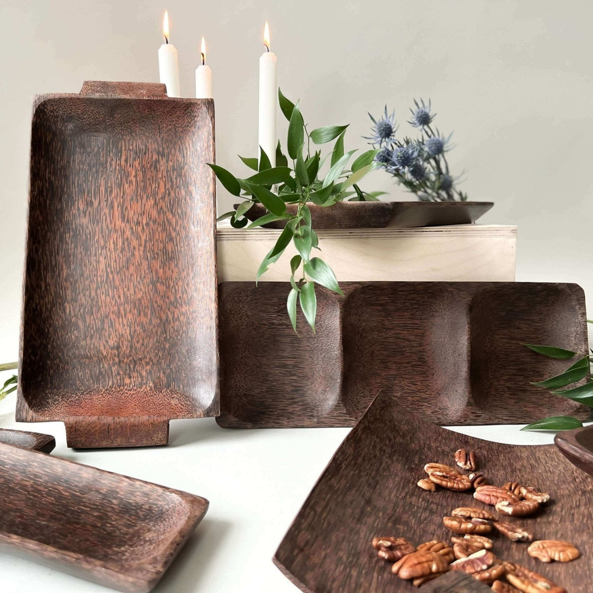 Wood Divided Serving Tray - Solange & Frances