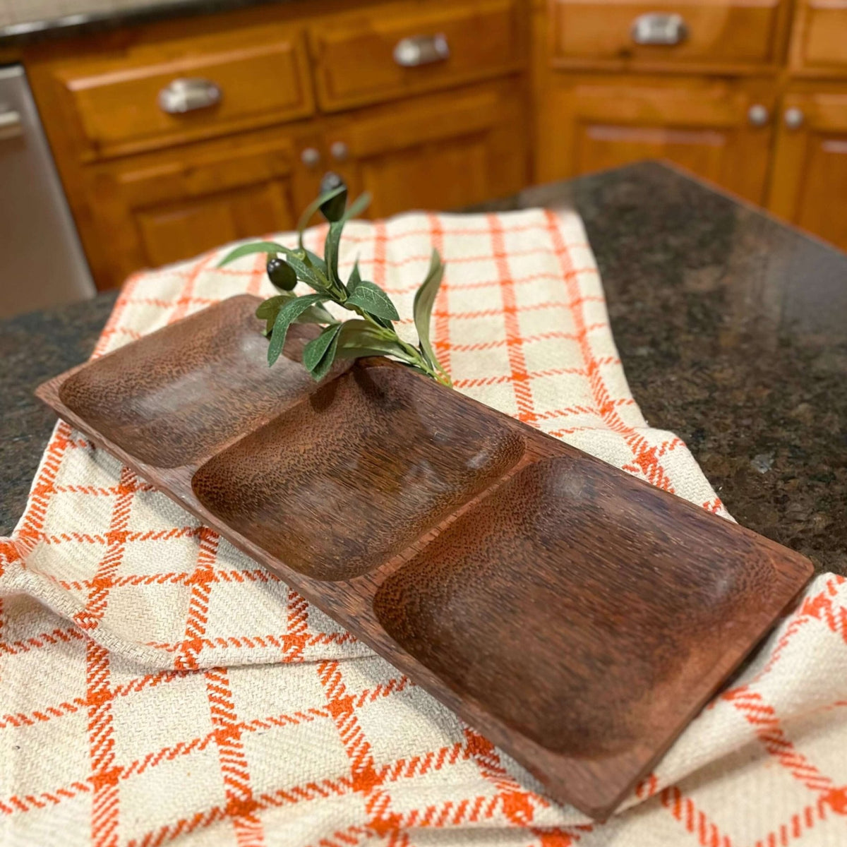 Wood Divided Serving Tray - Solange & Frances