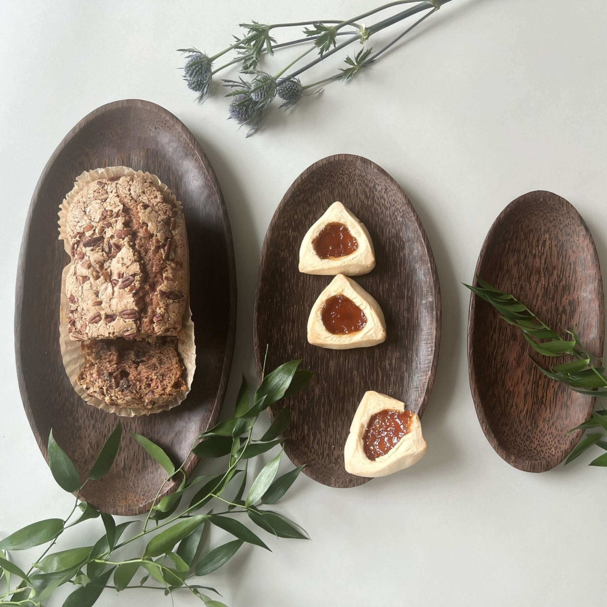 Wood Oval Tray Trio - Solange & Frances