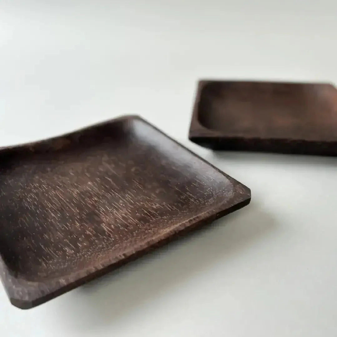 Wood Square Plate Duo - Solange & Frances