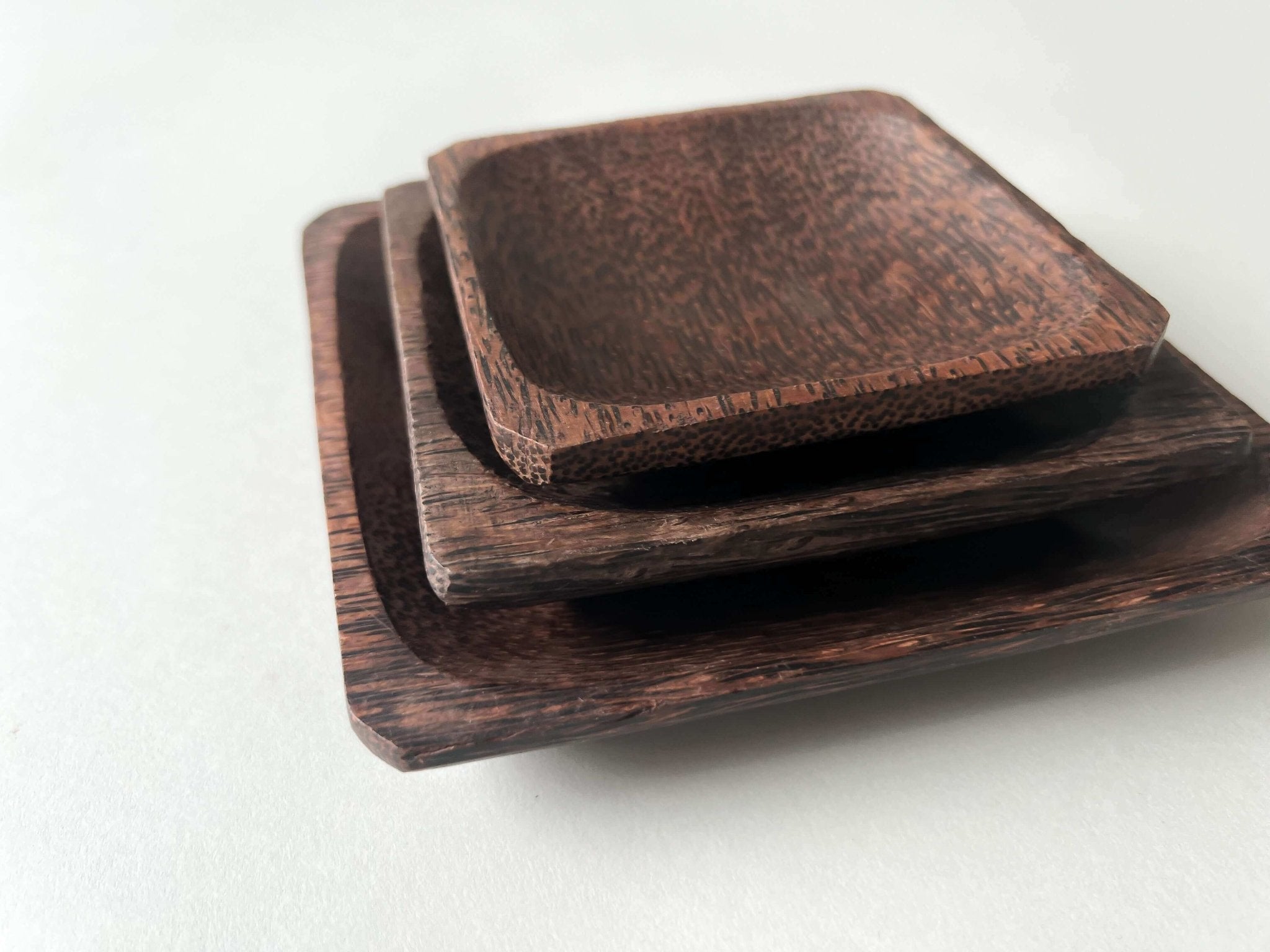 Wood Square Plate Trio - Solange & Frances