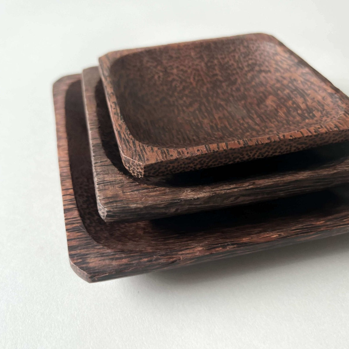 Wood Square Plate Trio - Solange & Frances