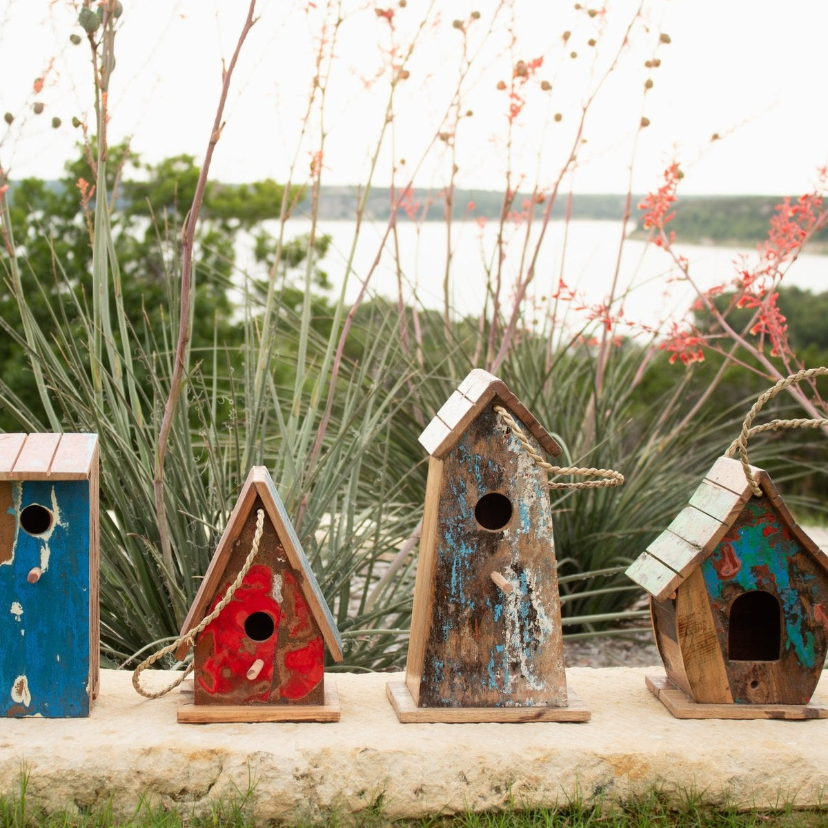 Reclaimed Teak Wood Birdhouse