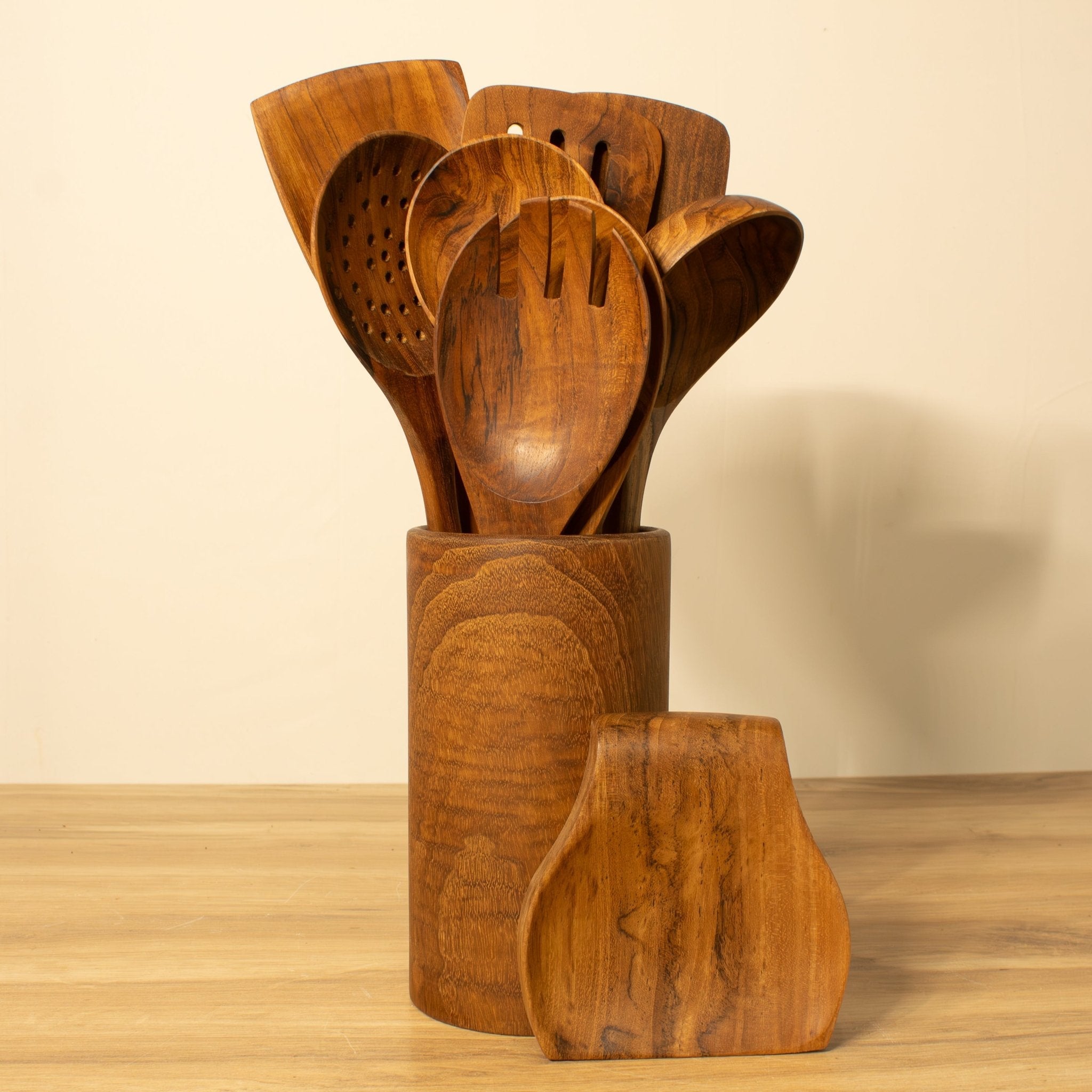 Wooden Kitchen Utensils, Teak Set - Solange & Frances