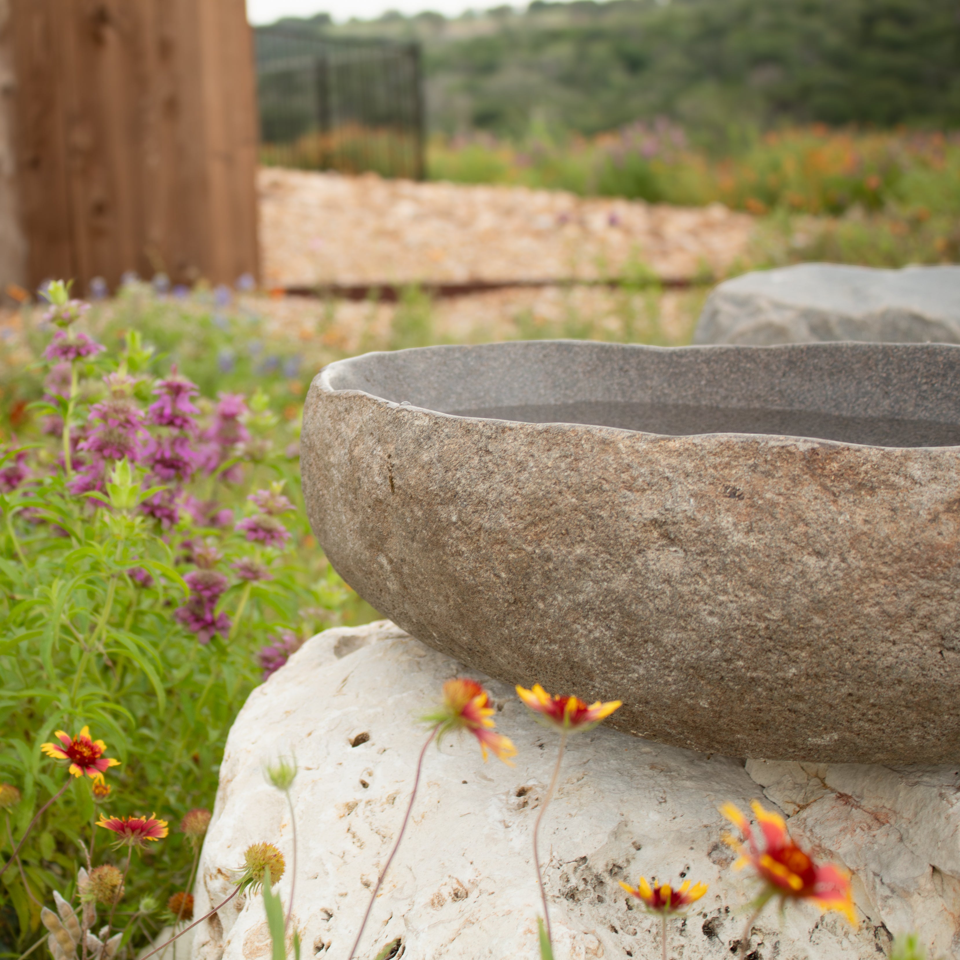 River Rock Bird Bath