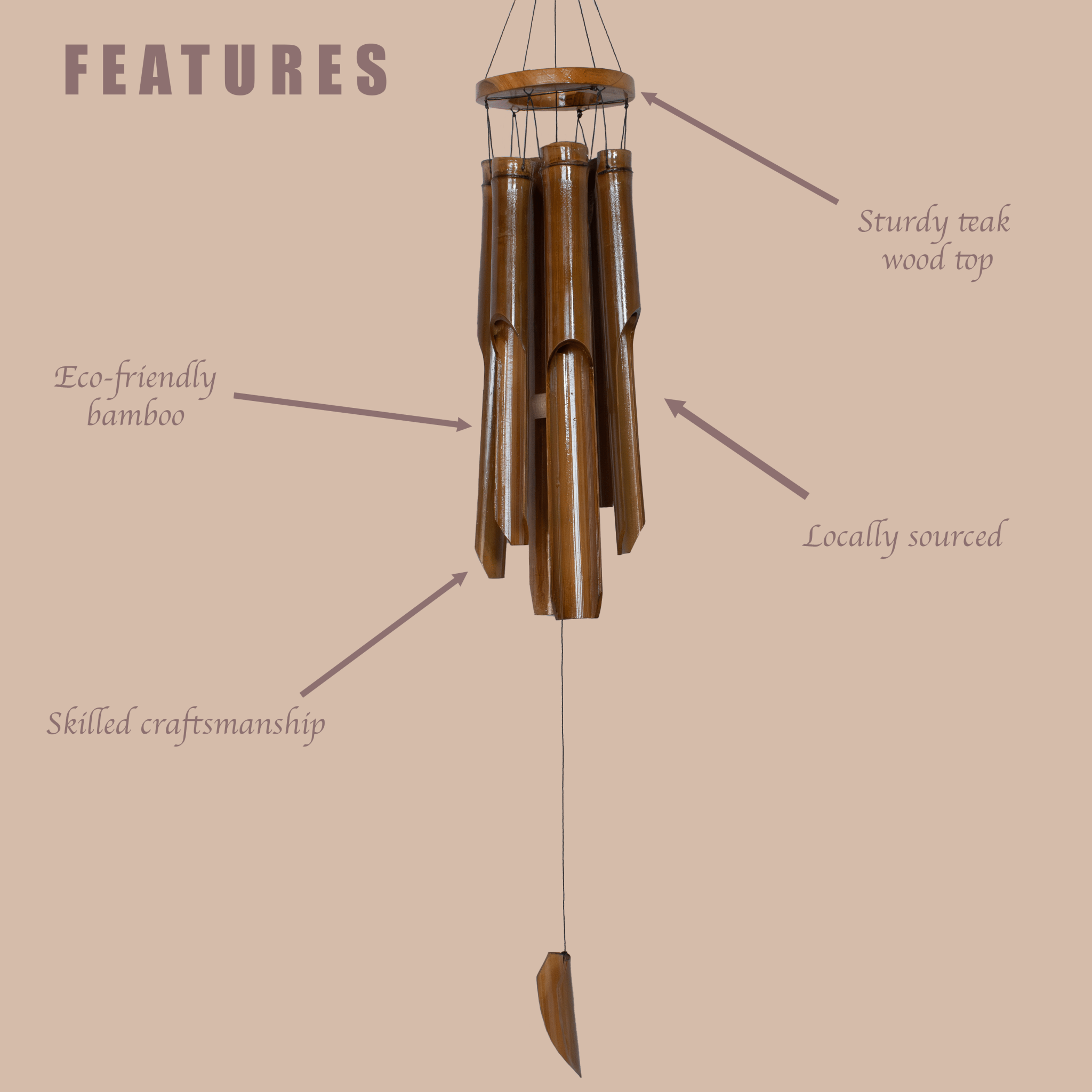 Bamboo Classic Wind Chime - Solange & Frances
