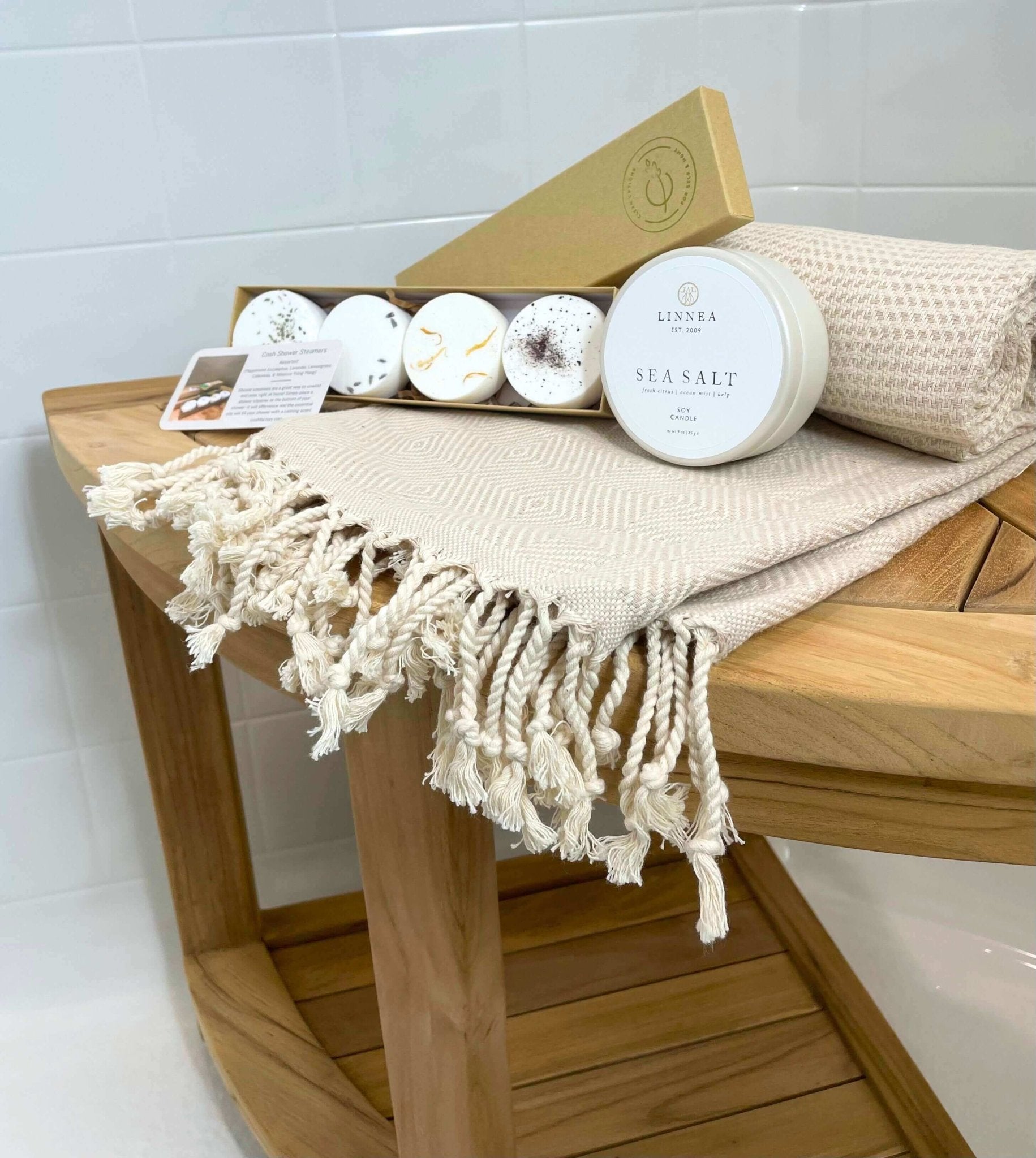 Corner Shower Bench Gift Box - Solange & Frances