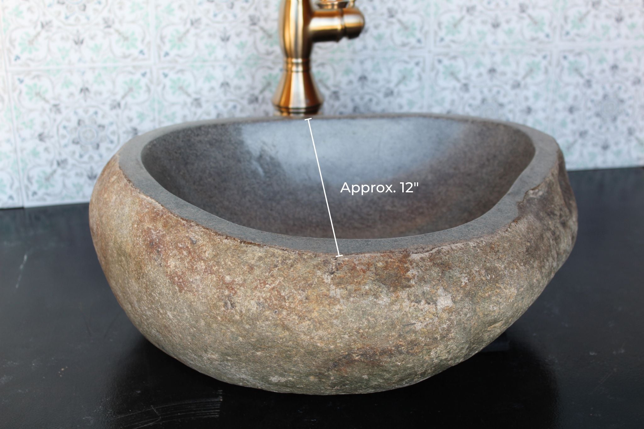Small River Rock Vessel Sink Twin Matching Set - Solange & Frances