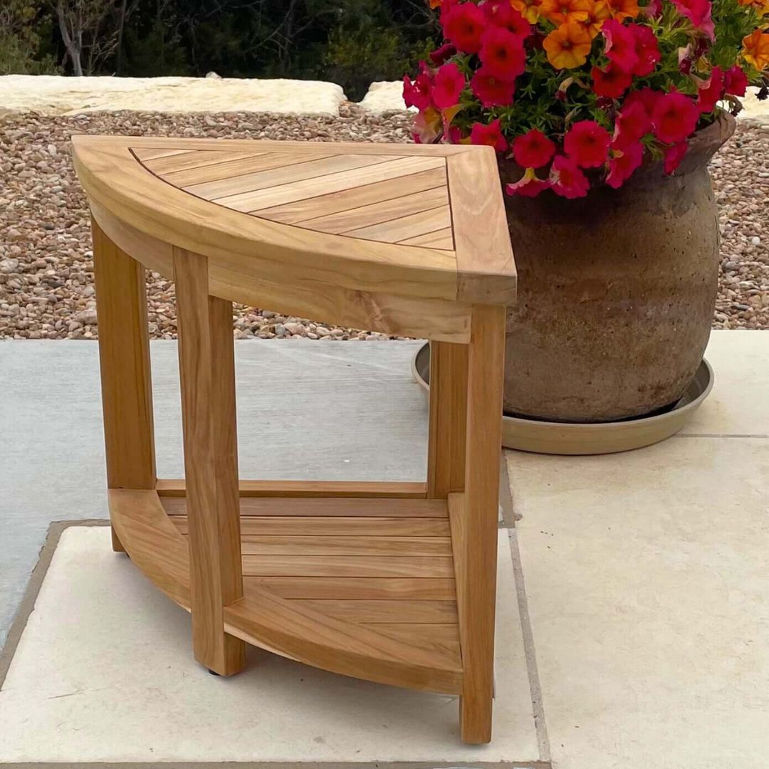 Teak Corner Shower Bench - Solange & Frances