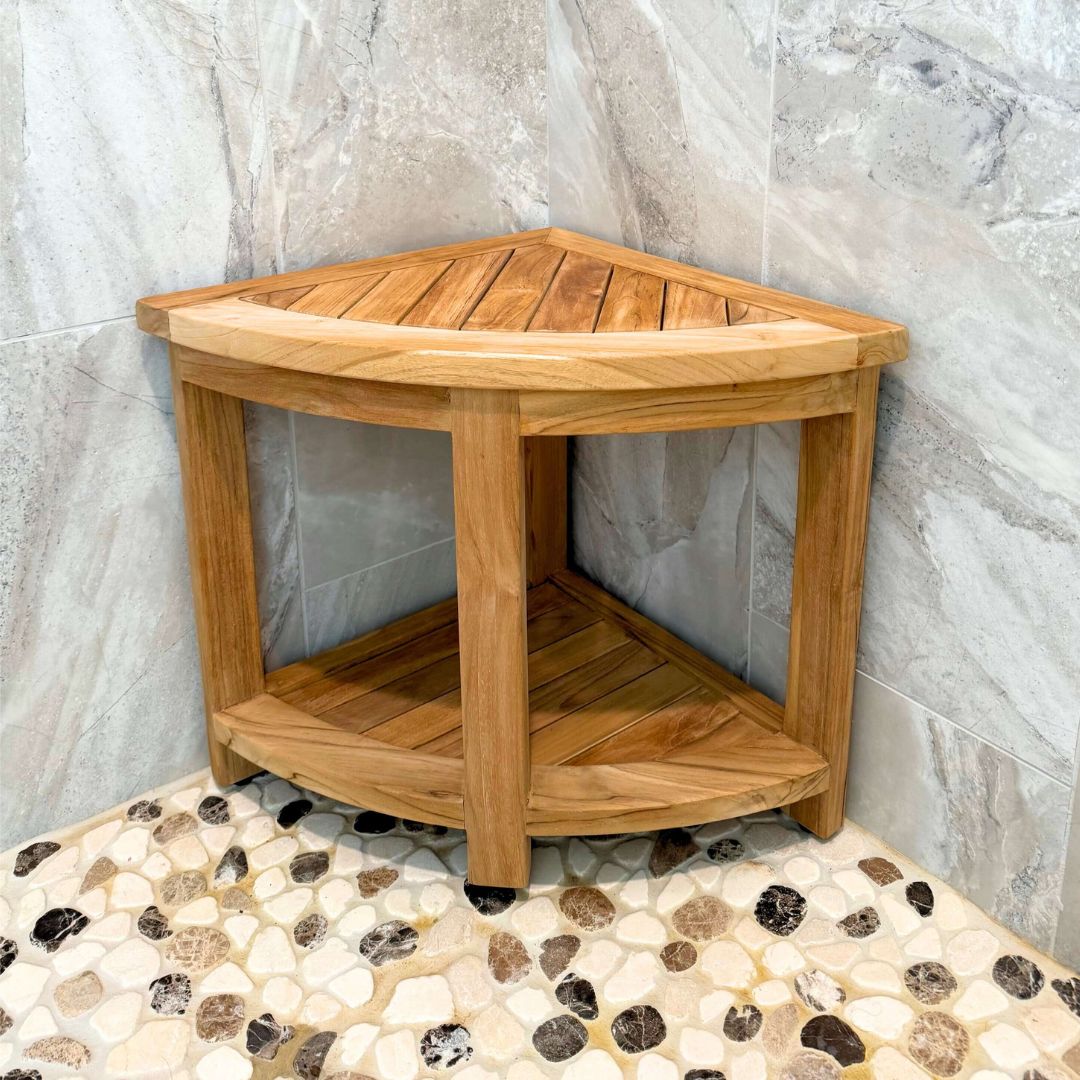 Teak Corner Shower Bench - Solange & Frances