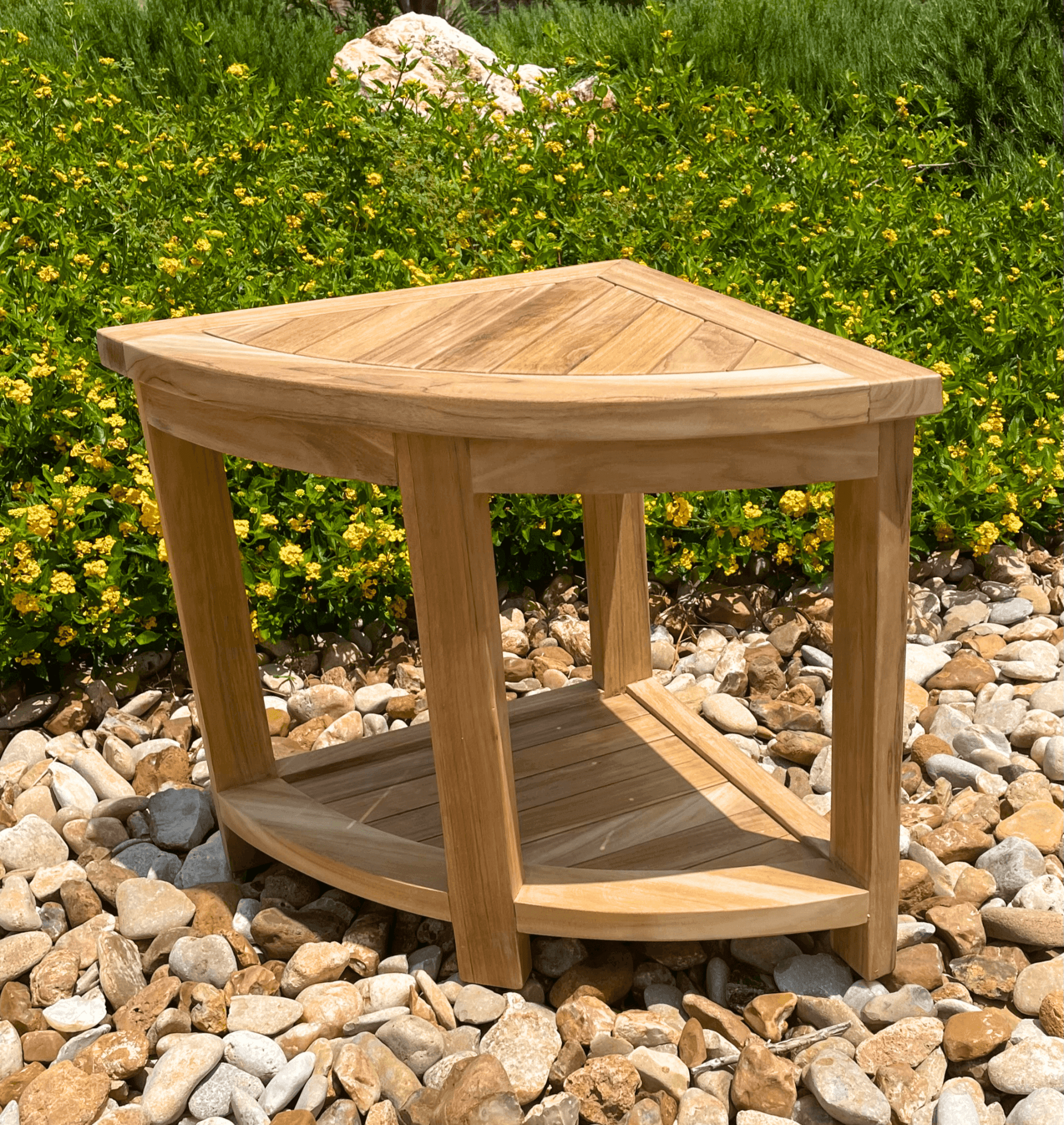 Teak Corner Shower Bench - Solange & Frances