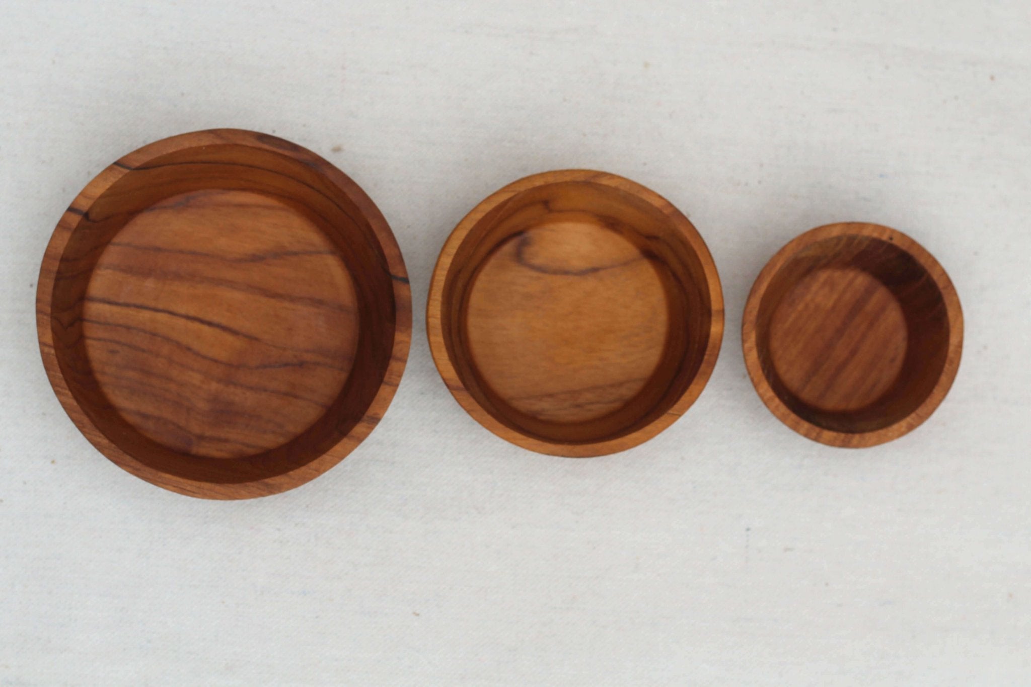 Teak Pinch Bowls Set of 3 - Solange & Frances