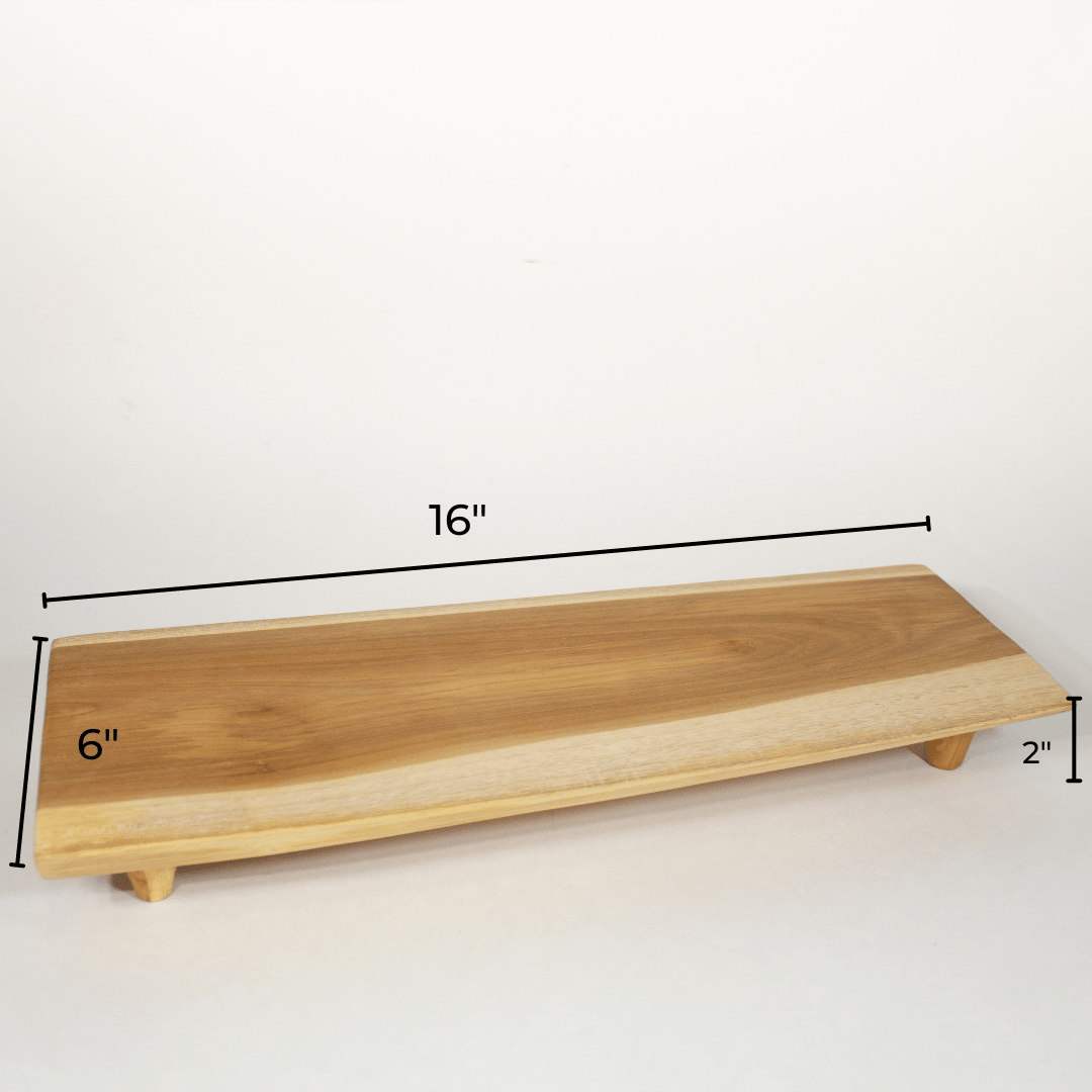 Teak Wood Live Edge Serving Tray - Solange & Frances