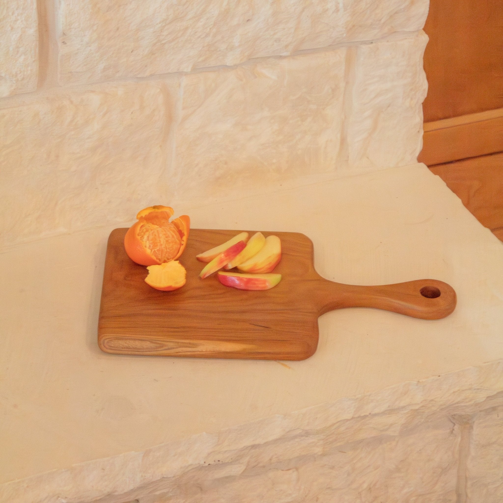 Teak Wood Square Board w/ Handle - Solange & Frances