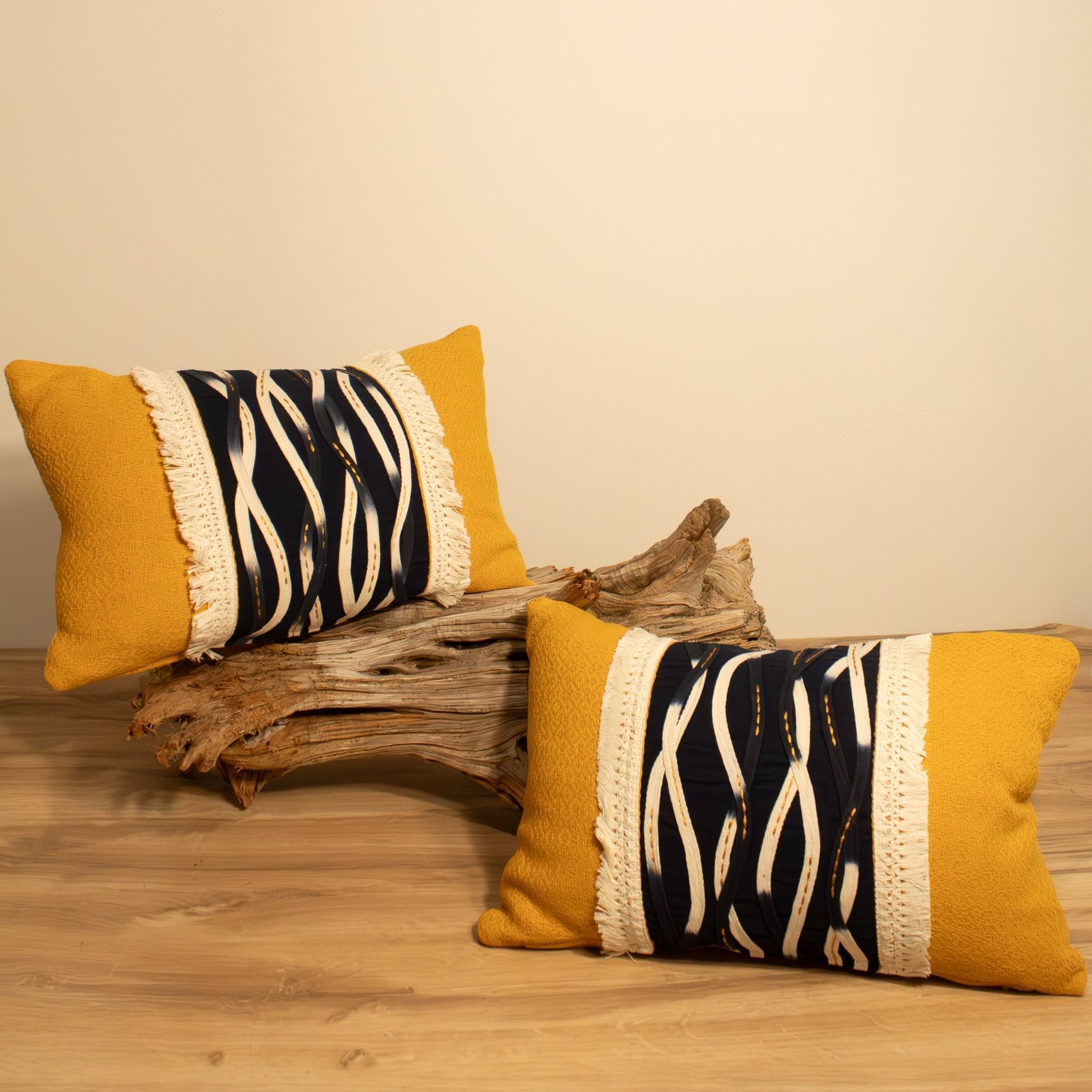 Wavy Stitched Throw Pillow - Solange & Frances