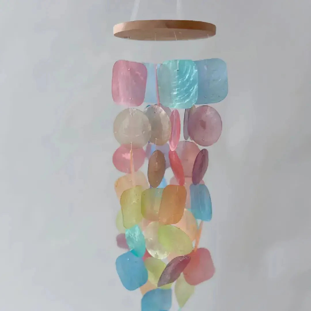 Wind Chimes for Outside - Capiz Shell - Rainbow - Solange & Frances