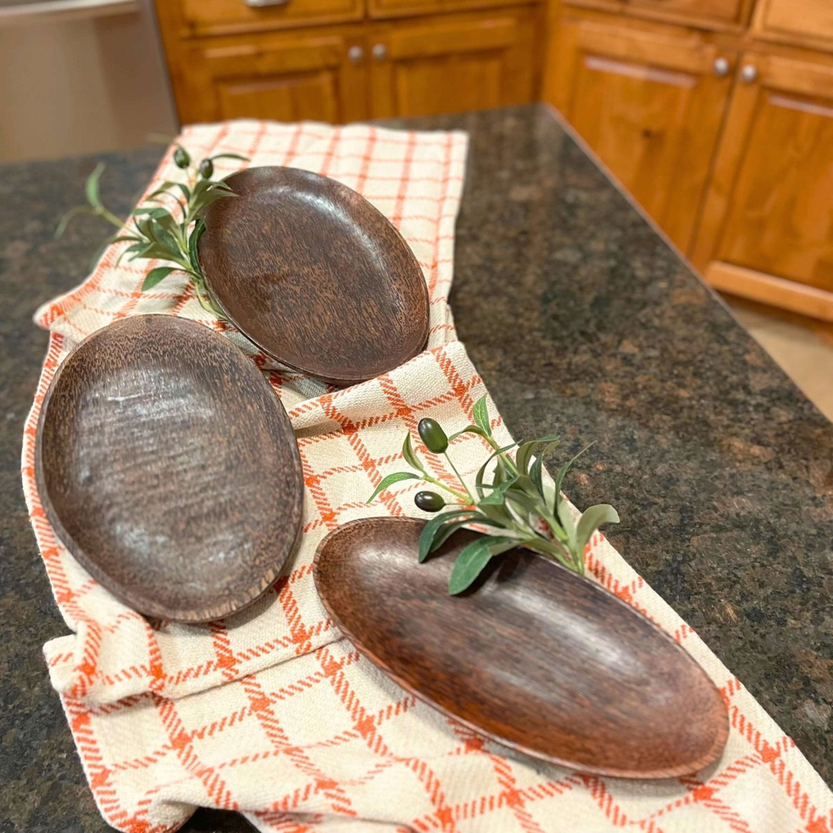 Wood Oval Tray Trio - Solange & Frances