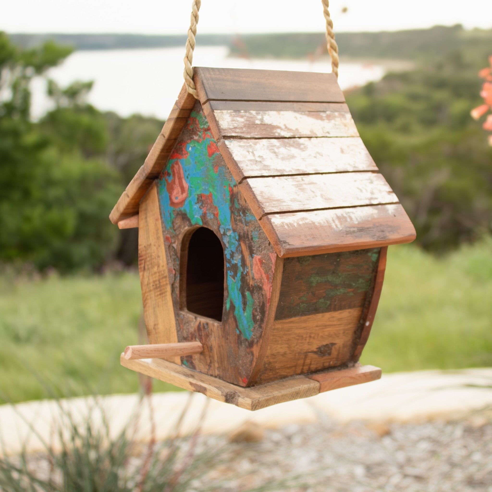 Reclaimed Teak Wood Birdhouse