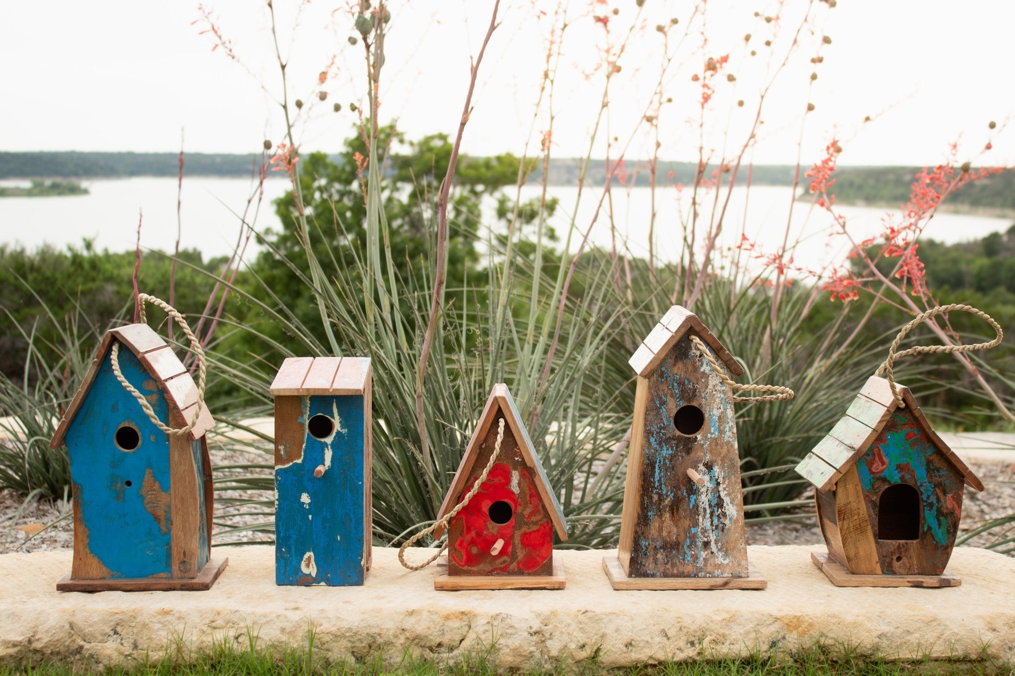 Reclaimed Teak Wood Birdhouse