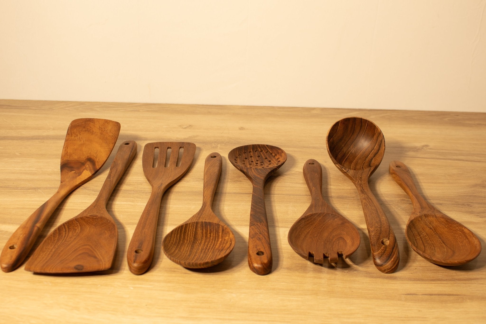 Wooden Kitchen Utensils, Teak - Solange & Frances