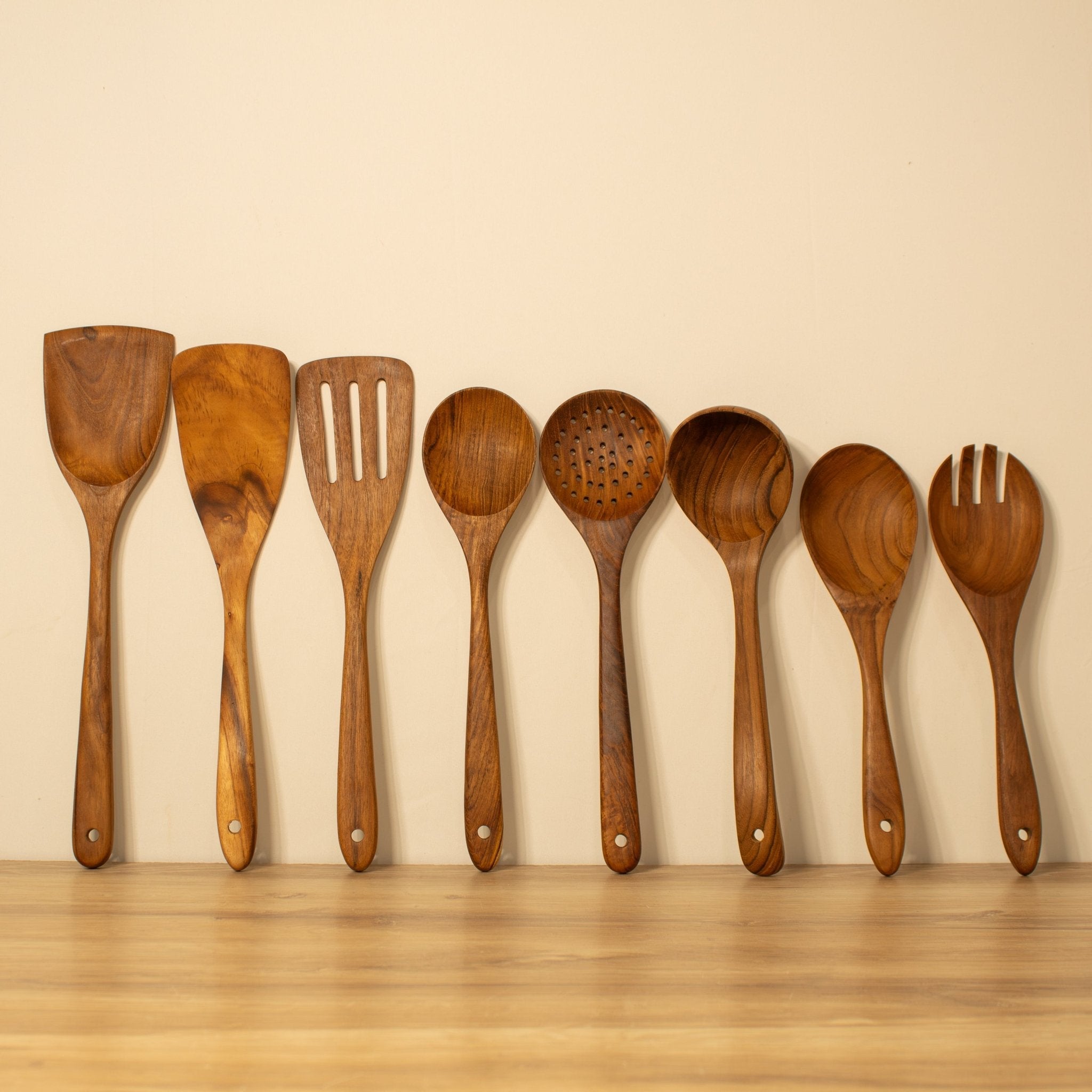 Wooden Kitchen Utensils, Teak - Solange & Frances