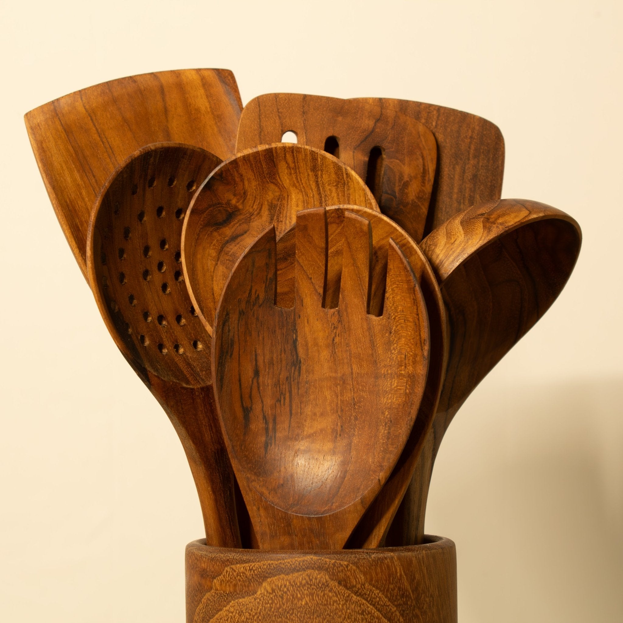 Wooden Kitchen Utensils, Teak Set - Solange & Frances