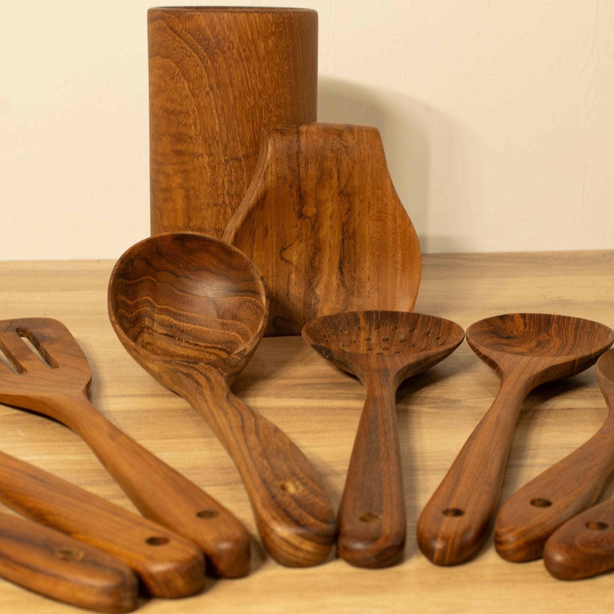 Wooden Kitchen Utensils, Teak Set - Solange & Frances